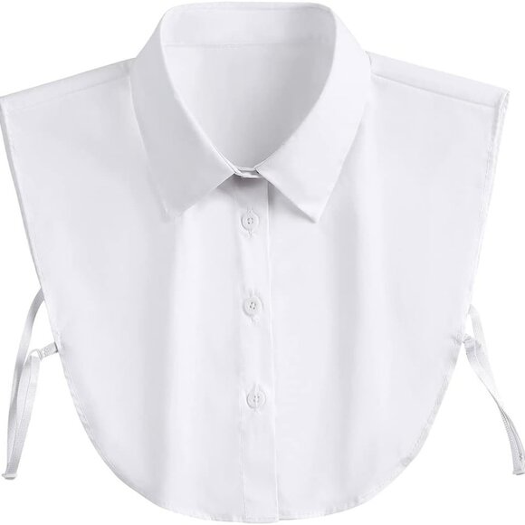 Elegant Detachable Peter Pan Collar - 100% Cotton Fake Collar Blouse Accessory - Picture 1 of 7